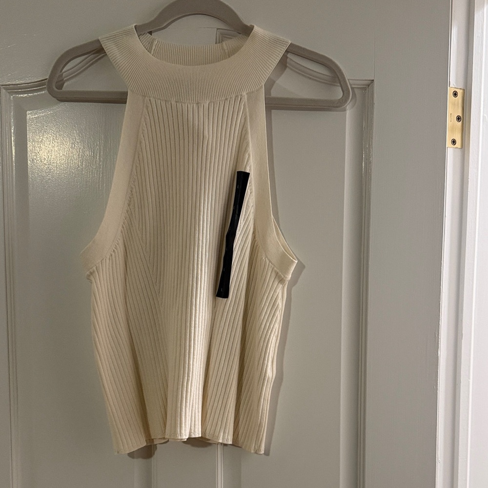Banana Republic Factory Cream Ribbed Tank Top NWT